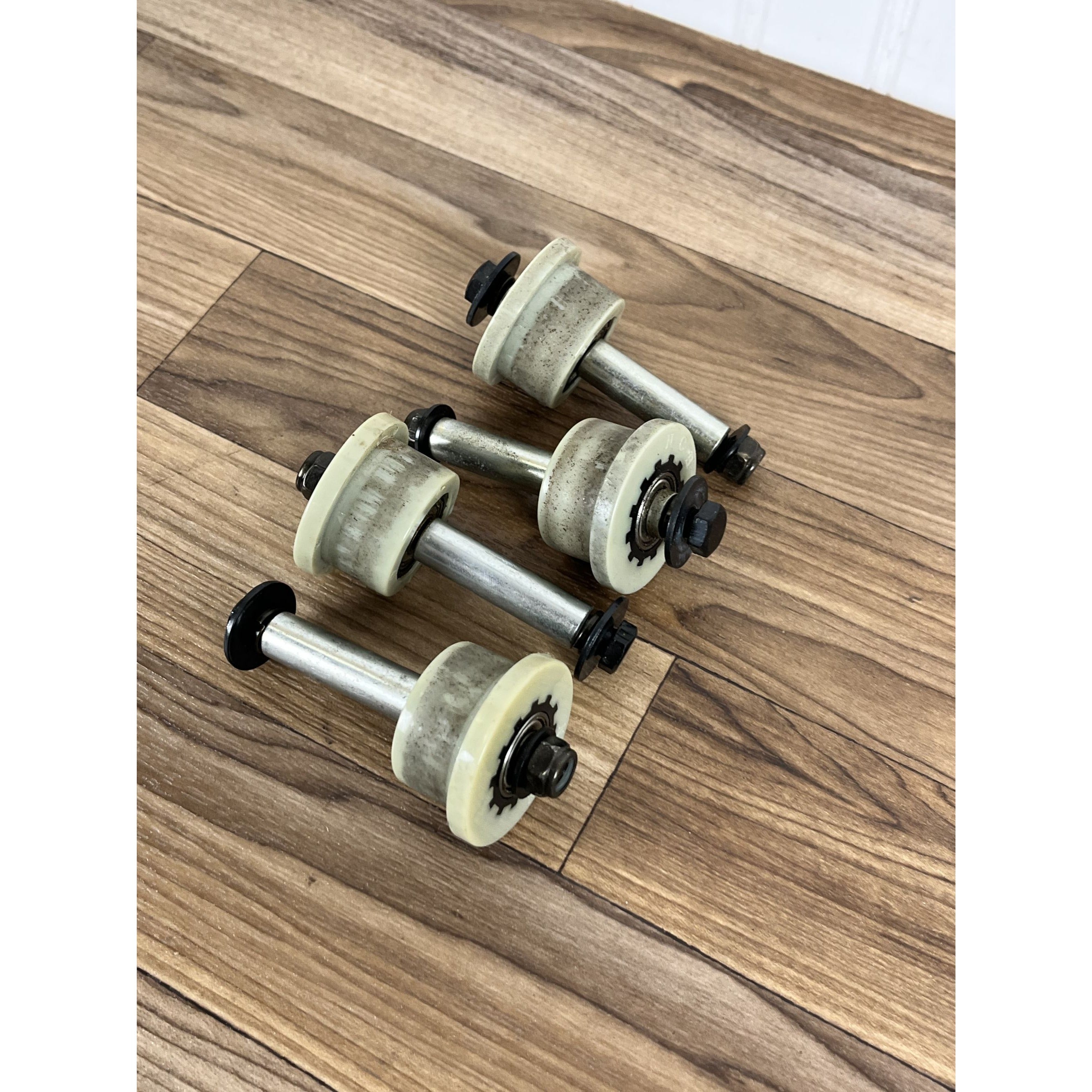 Complete Four Total Gym Roller Wheels Power platinum With All Hardware