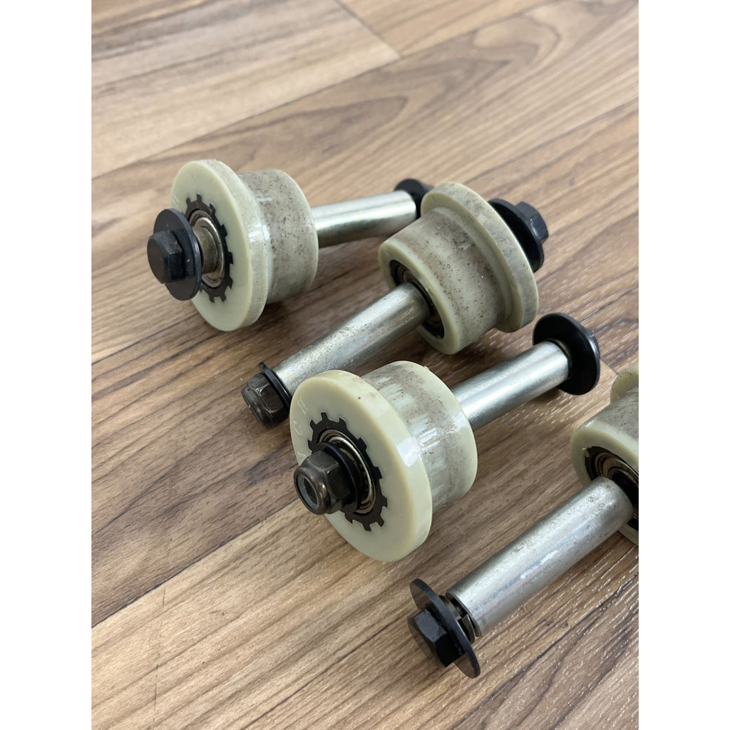 Complete Four Total Gym Roller Wheels Power platinum With All Hardware