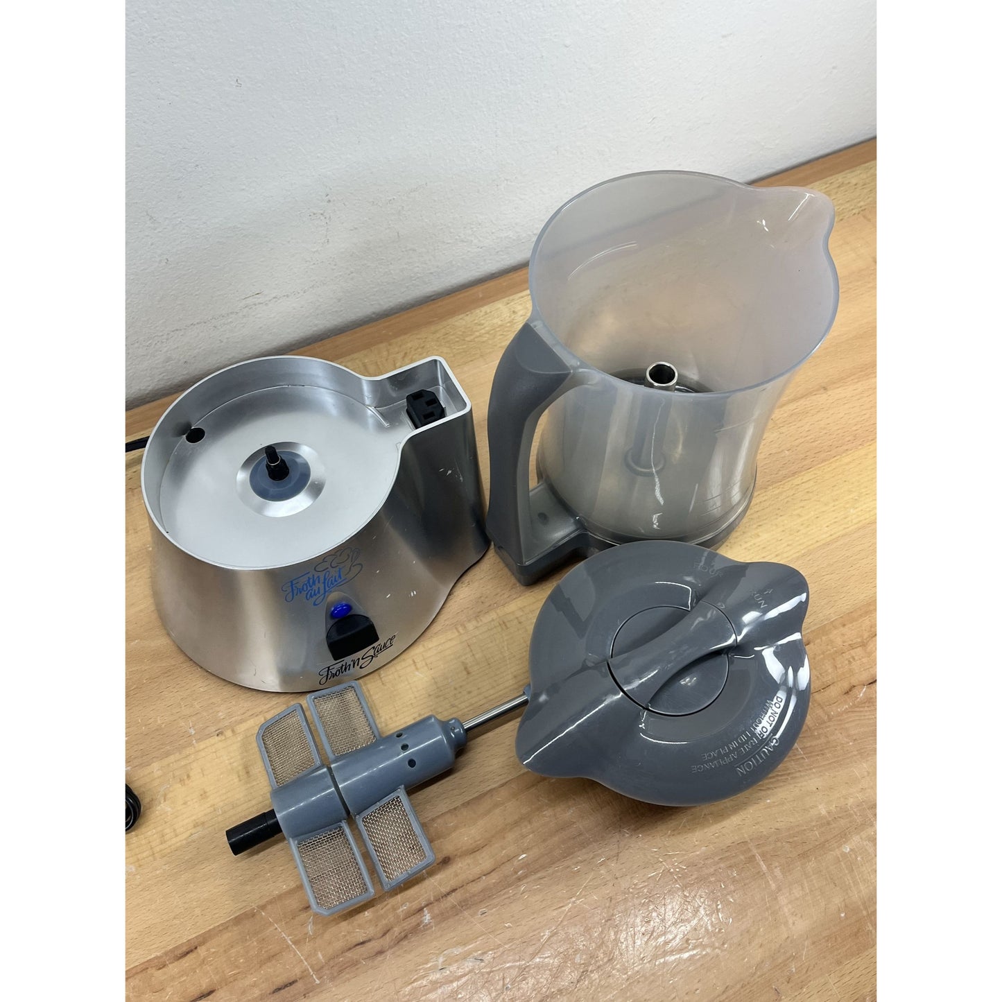 Froth Au Lait FNS-P Froth N Sauce Gourmet Milk Frother Sauce Paddle Silver