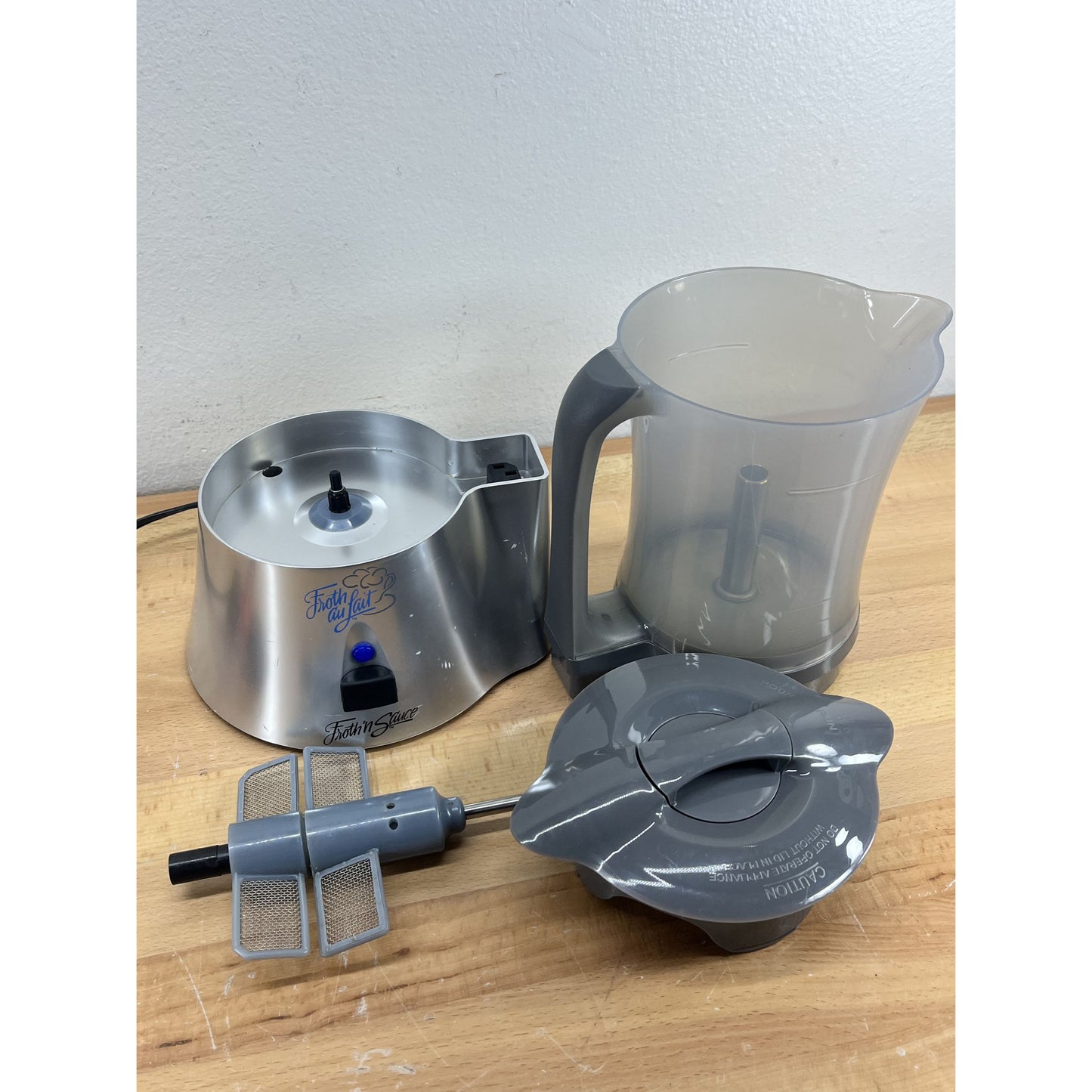 Froth Au Lait FNS-P Froth N Sauce Gourmet Milk Frother Sauce Paddle Silver