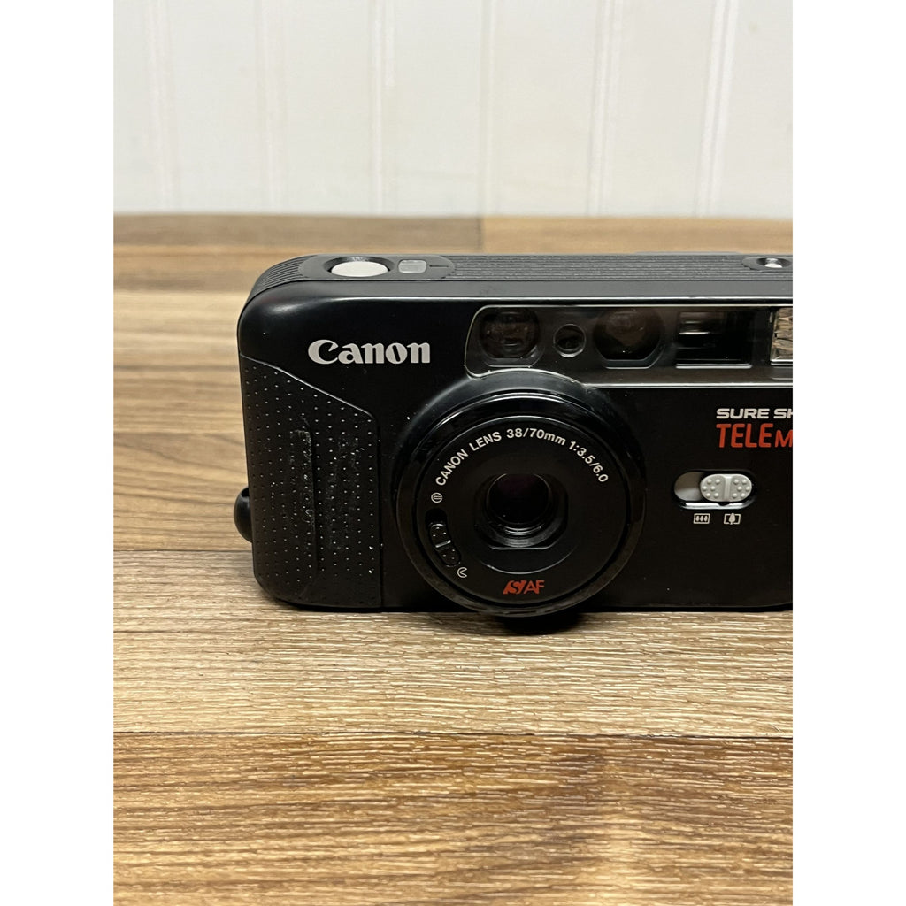 Canon Sure Shot TeleMax Date 35mm Point & Shoot Film Camera Tested Working
