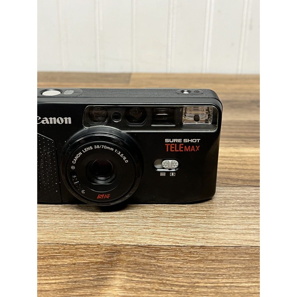 Canon Sure Shot TeleMax Date 35mm Point & Shoot Film Camera Tested Working