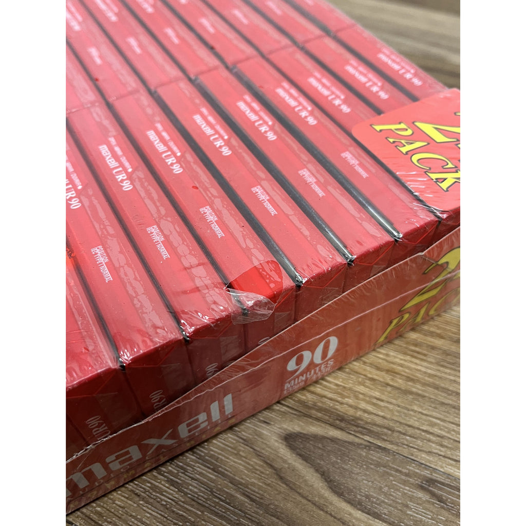 20 Maxell UR 90 Minute Blank Audio Cassette Tapes Normal Bias NEW SEALED! Lot
