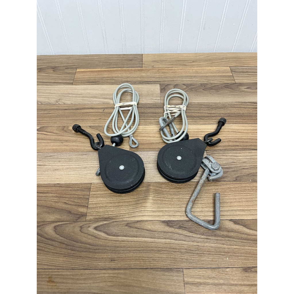 2 Bowflex Power Pro Rod Cables with Hooks and Pulleys