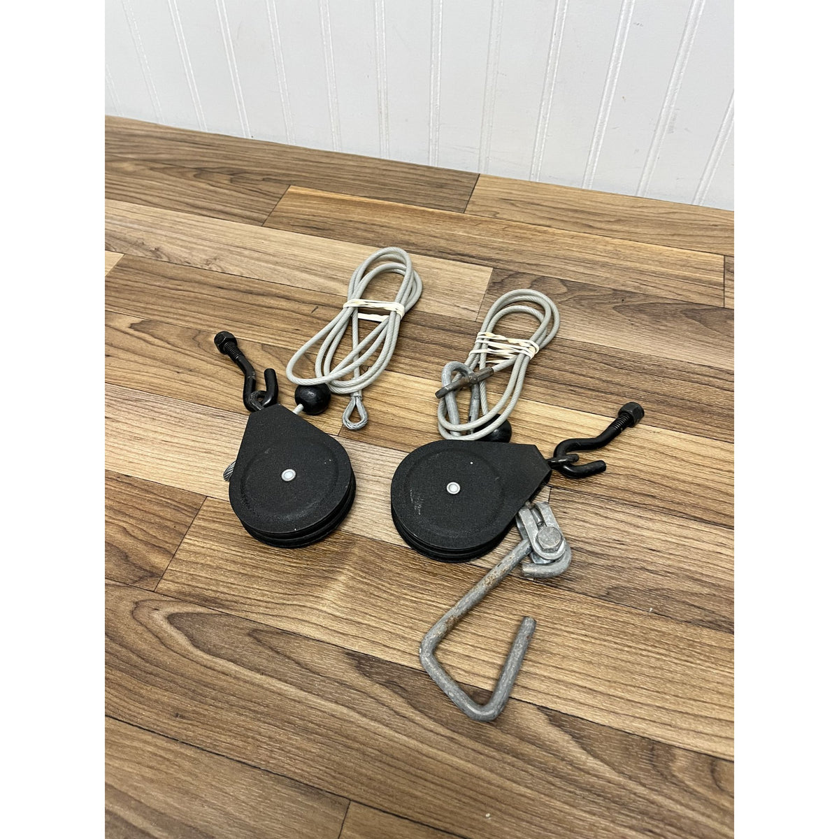 2 Bowflex Power Pro Rod Cables with Hooks and Pulleys