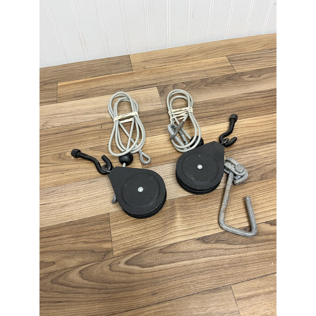 2 Bowflex Power Pro Rod Cables with Hooks and Pulleys