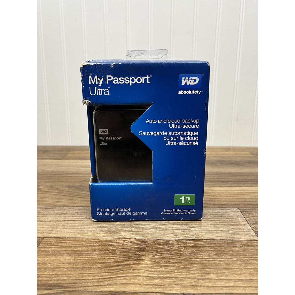 WD My Passport Ultra 1TB Portable External Hard Drive USB WDBZFP0010BBK NEW