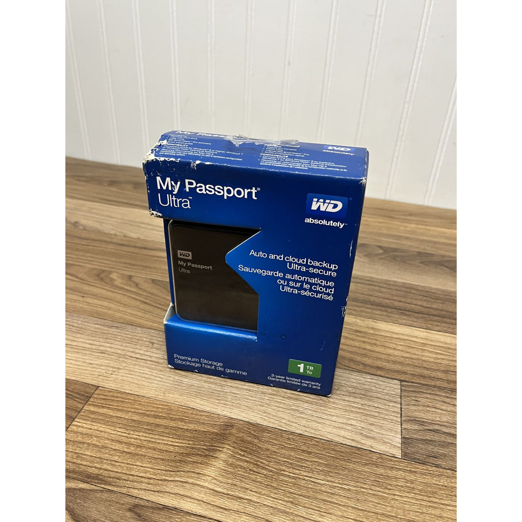 WD My Passport Ultra 1TB Portable External Hard Drive USB WDBZFP0010BBK NEW