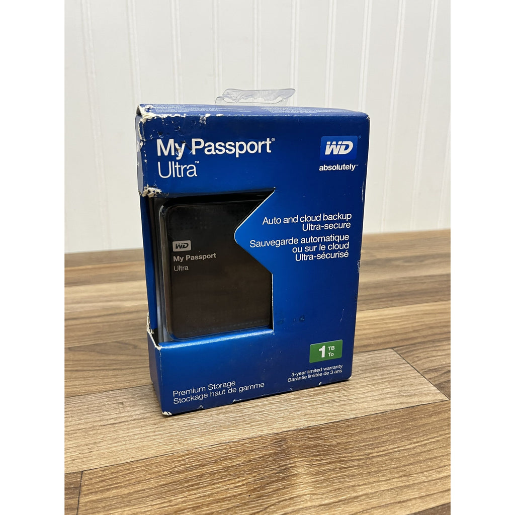 WD My Passport Ultra 1TB Portable External Hard Drive USB WDBZFP0010BBK NEW