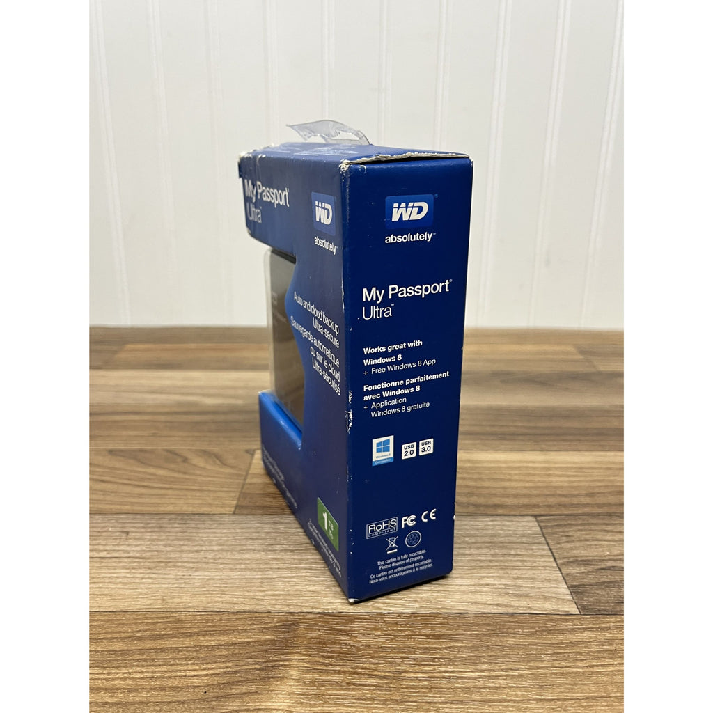 WD My Passport Ultra 1TB Portable External Hard Drive USB WDBZFP0010BBK NEW