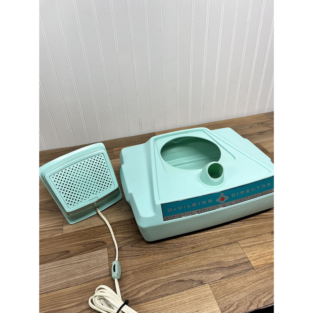 DeVilbiss Director Humidifier Cool Mist Model 270 Turquoise Mint Green Vintage