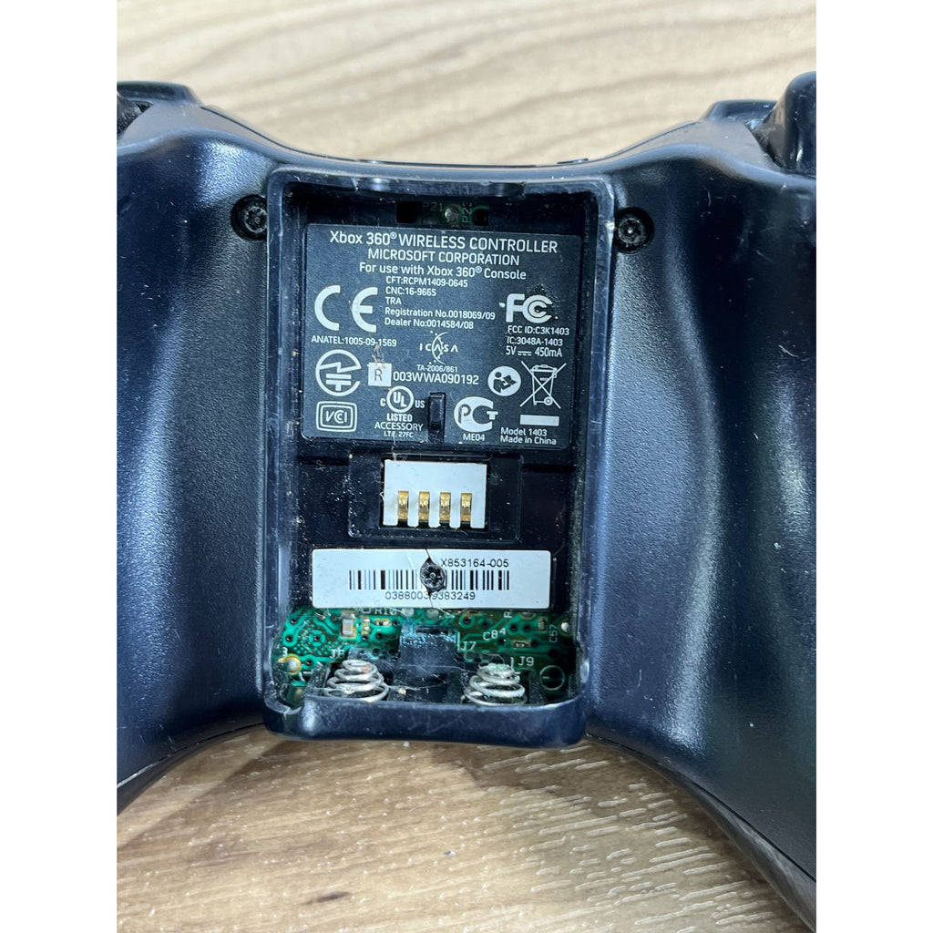 Microsoft Xbox 360 Wireless Controller, Black, Model 1403