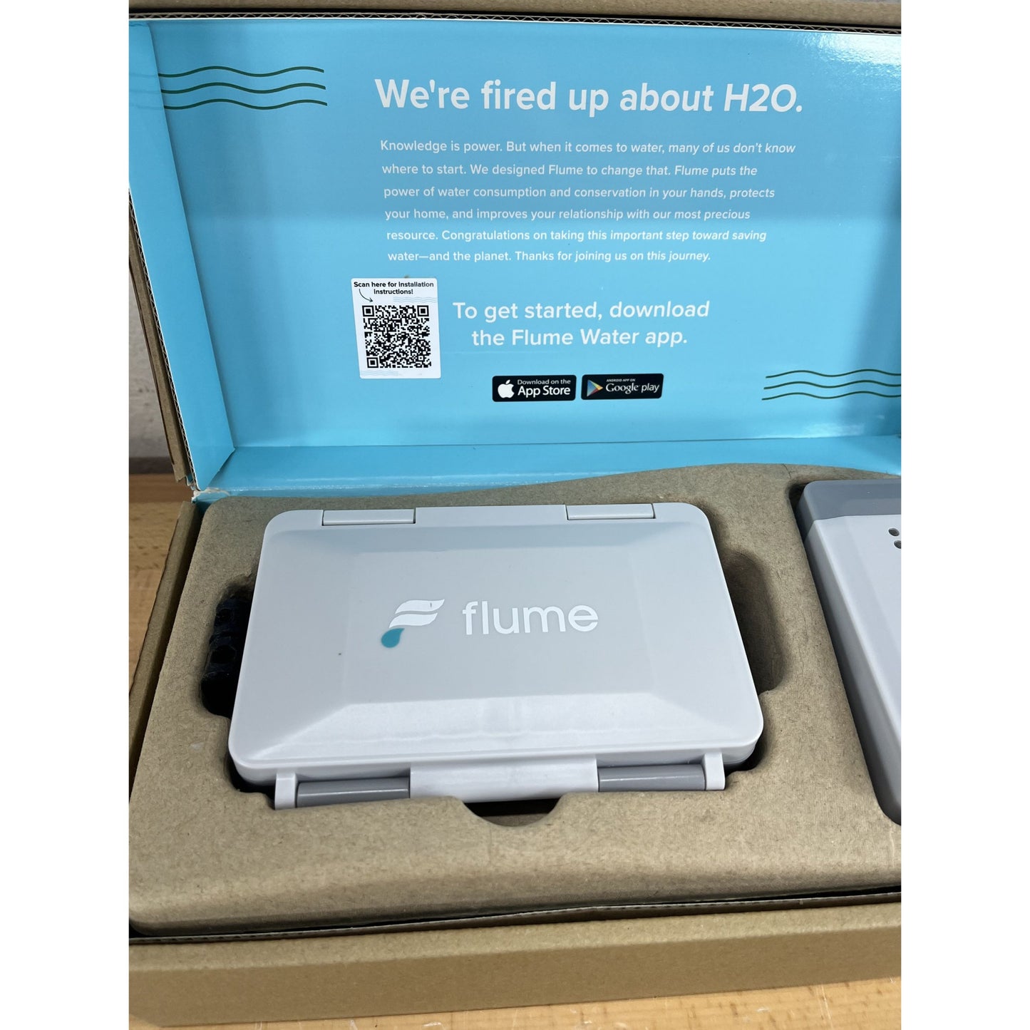 NEW Open Box Flume Smart Home Water Monitor & Water Leak Detector Detect