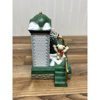 New Bright Holiday Express DILLARDS Reindeer MUSICAL CLOCK TOWER TRAIN STATION