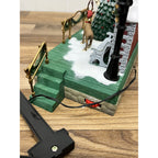 New Bright Holiday Express DILLARDS Reindeer MUSICAL CLOCK TOWER TRAIN STATION
