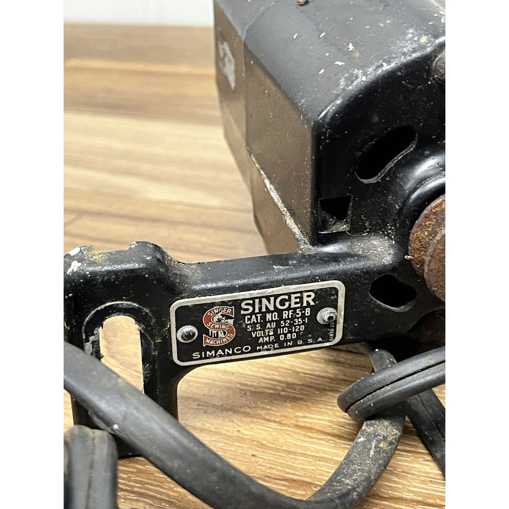 Vintage Singer 99 Sewing Machine RFJ5-8 Motor Light & Foot Controller READ