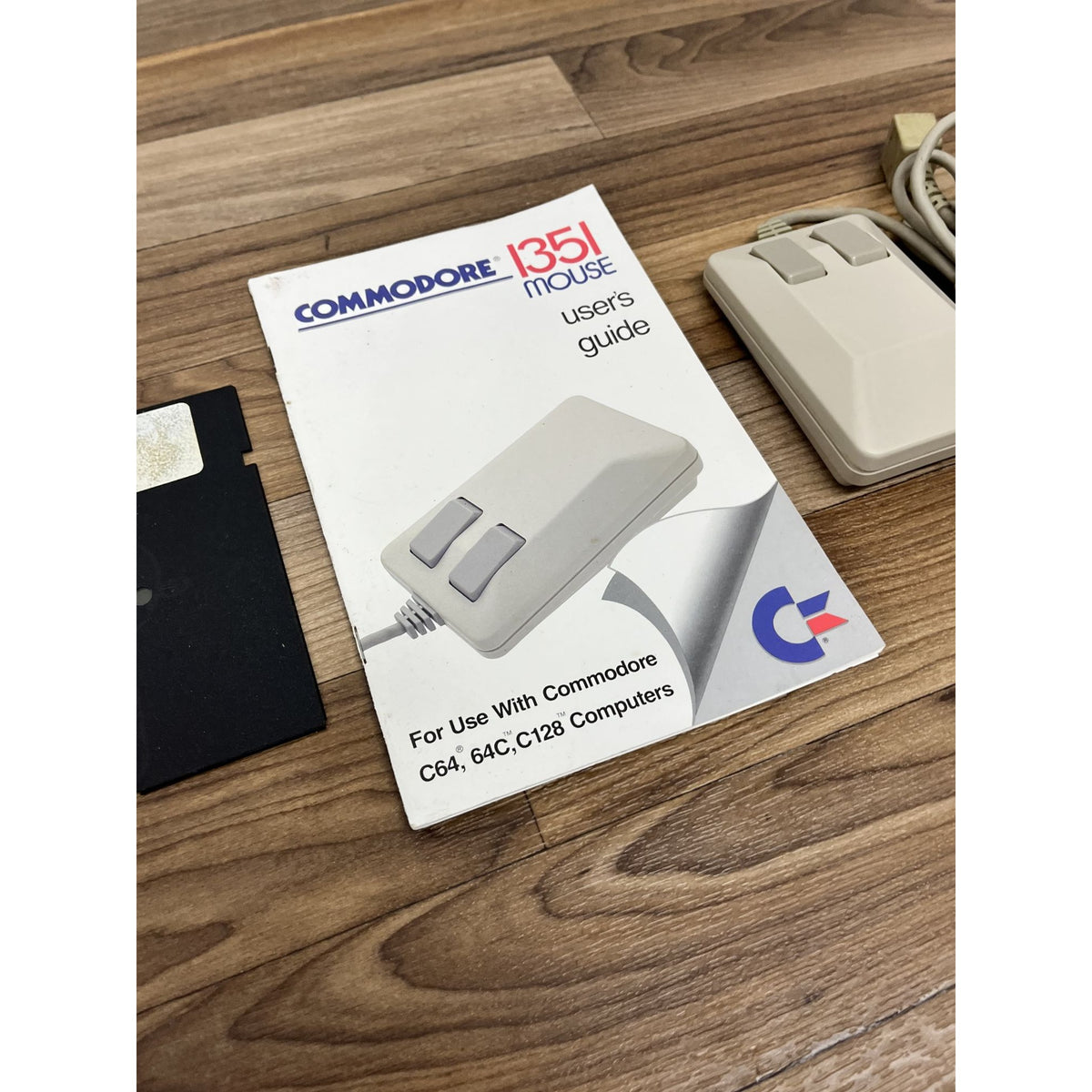 Vintage Commodore 1351 Mouse With Utility Disc, Lot And Manual