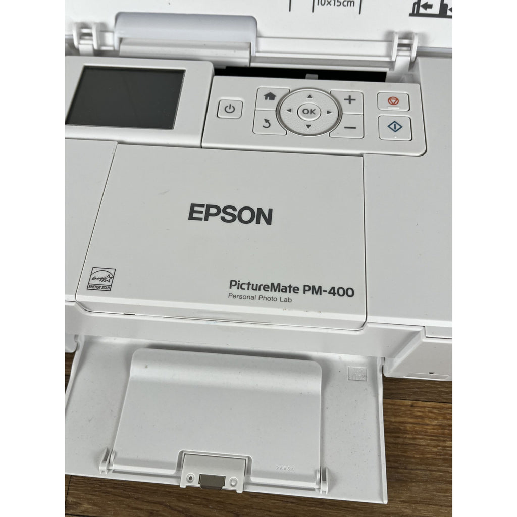 Epson PictureMate PM-400 White Personal Photo Lab UNTESTED NO INK AS IS!