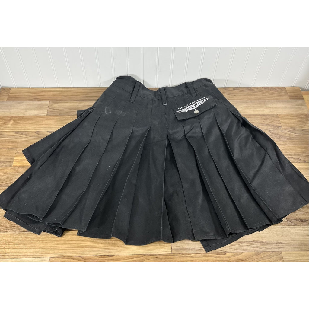 Utilikilts Black Tactical Cargo Kilt 33 Pants 35 Kilt Black 23" Long USA Made