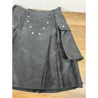 Utilikilts Black Tactical Cargo Kilt 33 Pants 35 Kilt Black 23" Long USA Made