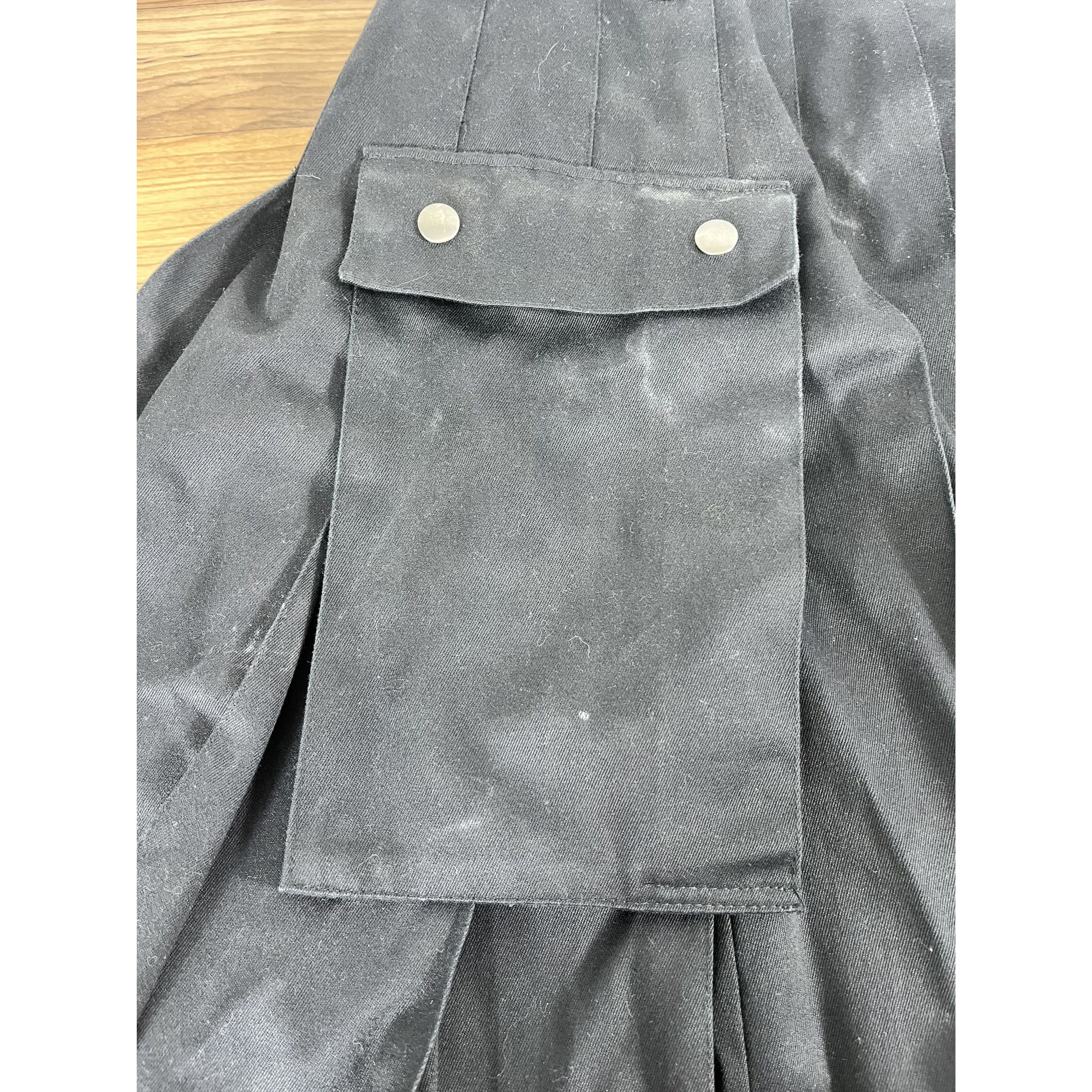 Utilikilts Black Tactical Cargo Kilt 33 Pants 35 Kilt Black 23" Long USA Made