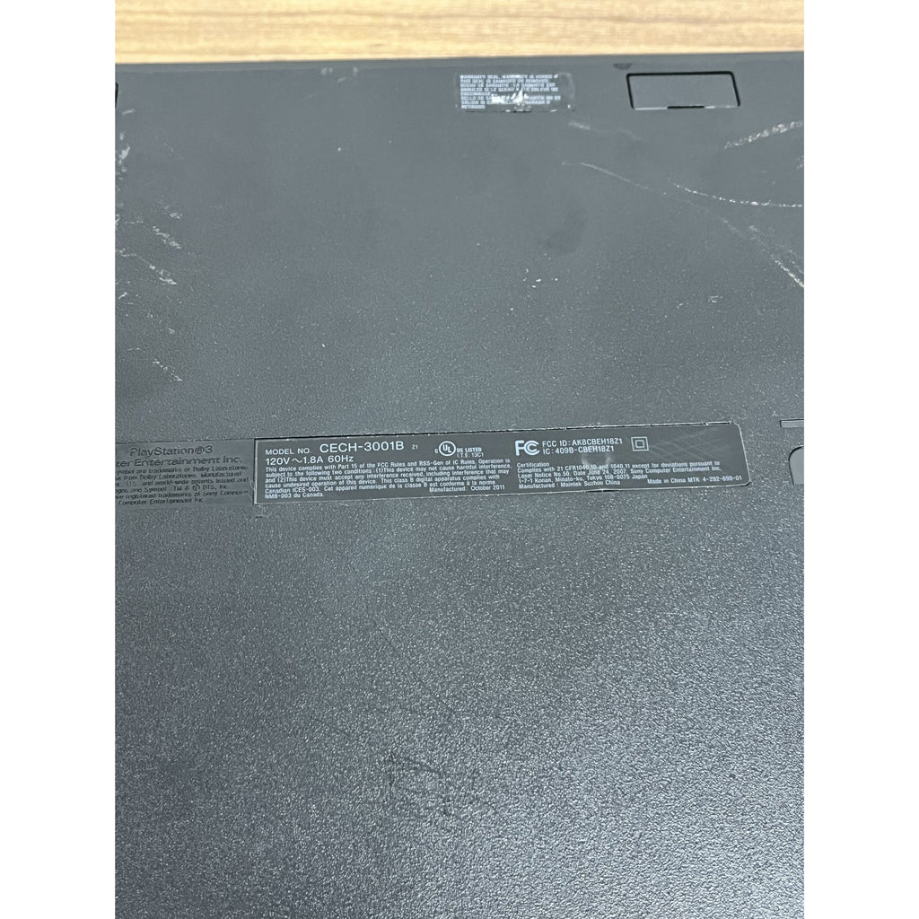 PARTS, AS IS - Sony Playstation 3 PS3 Slim 120GB CECH-3001B - CONSOLE, Cable