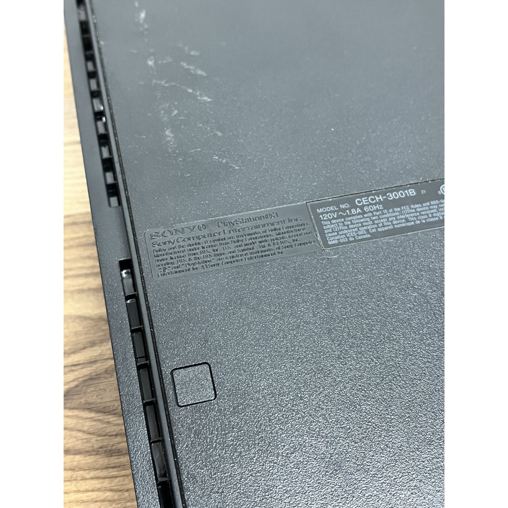 PARTS, AS IS - Sony Playstation 3 PS3 Slim 120GB CECH-3001B - CONSOLE, Cable