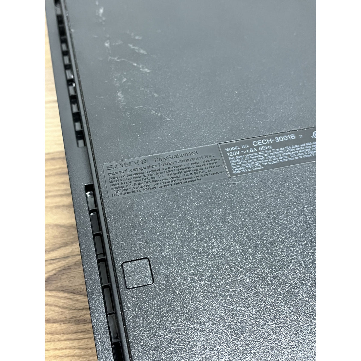 PARTS, AS IS - Sony Playstation 3 PS3 Slim 120GB CECH-3001B - CONSOLE, Cable