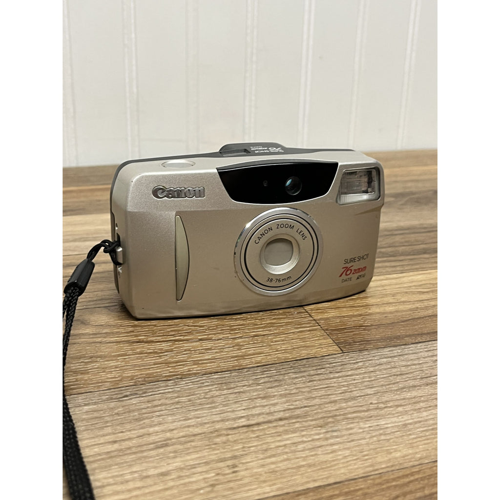 Canon Sure Shot 76 Zoom 38-76mm Point & Shoot Film Camera Silver READ DESC