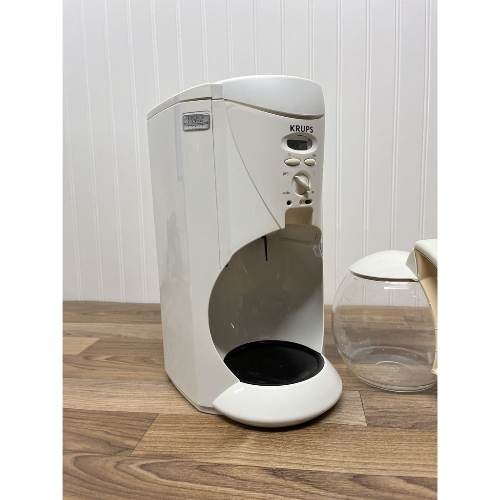 Krups Crystal Arome- Duo Filter - Coffee Maker - 10 Cup - White - 467 TESTED