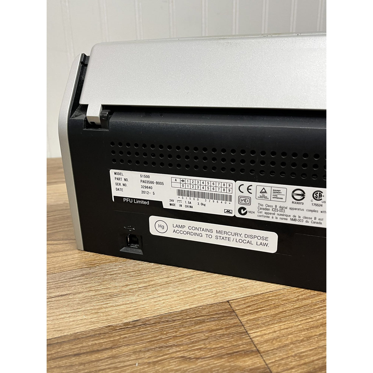 Fujitsu ScanSnap S1500 Duplex Document Scanner PA03586-B005 w/ Power Supply USB