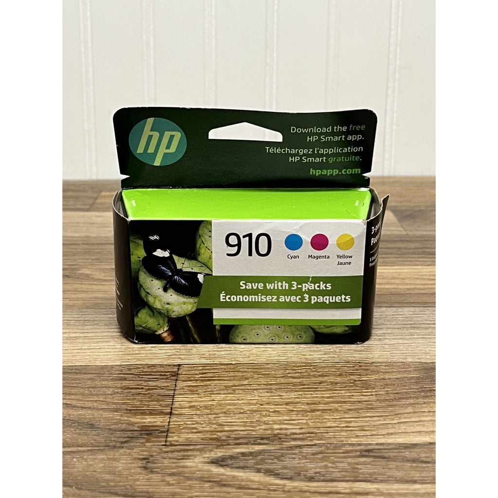 HP 910 Color Printer Ink Cartridge Cyan Magenta Yellow 3 Pack Exp Oct 2025 New