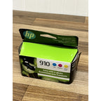 HP 910 Color Printer Ink Cartridge Cyan Magenta Yellow 3 Pack Exp Oct 2025 New
