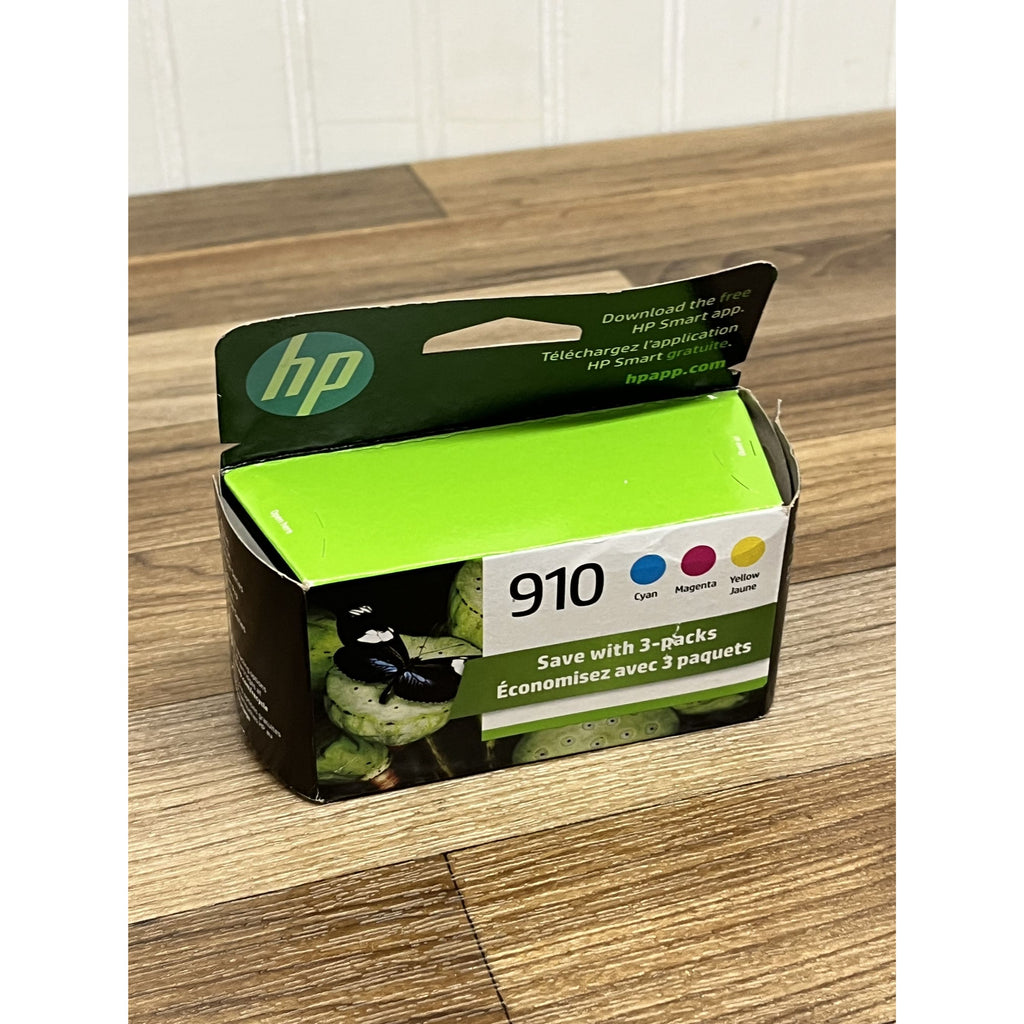 HP 910 Color Printer Ink Cartridge Cyan Magenta Yellow 3 Pack Exp Oct 2025 New