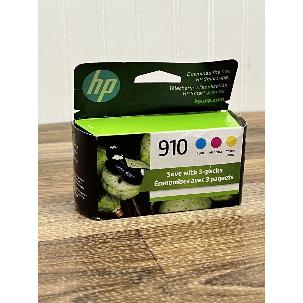 HP 910 Color Printer Ink Cartridge Cyan Magenta Yellow 3 Pack Exp Oct 2025 New